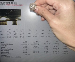 Anillo Oro  Diamantes Naturales