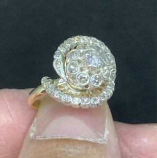 Anillo Oro  Diamantes Naturales