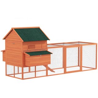 Gallinero Grande Madera Exterior con 2 Nidos