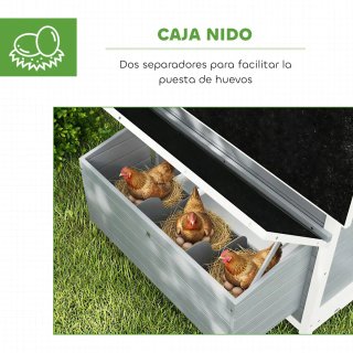 Gallinero Exterior Madera con 2 Nidos