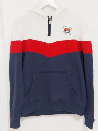 Sudadera tricolor con capucha Ellesse, Talla XL