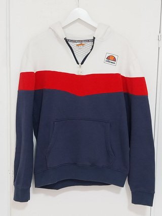 Sudadera tricolor con capucha Ellesse, Talla XL
