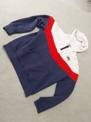Sudadera tricolor con capucha Ellesse, Talla XL