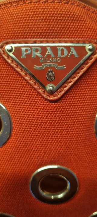Prada Canapa Mini Tote con ojales