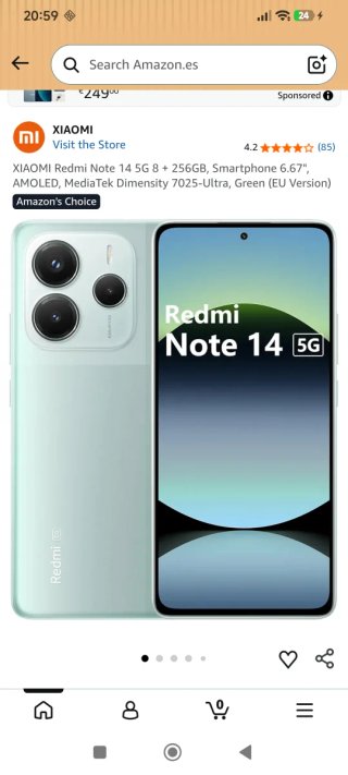 Xiaomi Redmi Note 14 5G 128GB Verde