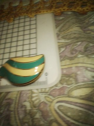 Orecchini vintage clip beige e blu