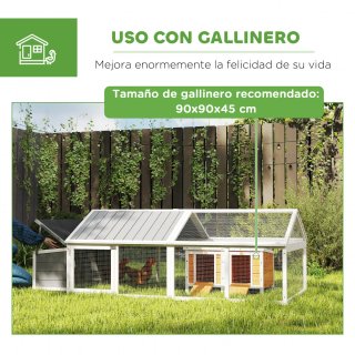 Gallinero Exterior Madera 240x112.5x76 cm