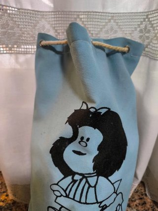 Mochila cuerdas Mafalda vintage