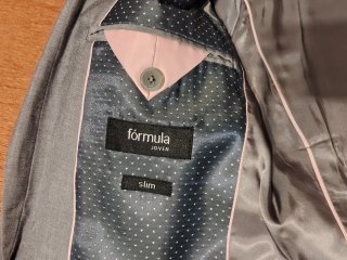 Traje slim fit Fórmula Joven gris T46 y T38
