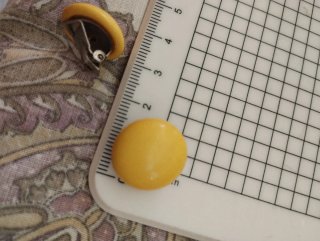 Orecchini vintage clip gialli