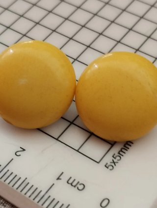 Orecchini vintage clip gialli