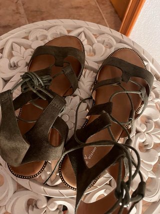 Sandalias planas romanas Chic Vision verde