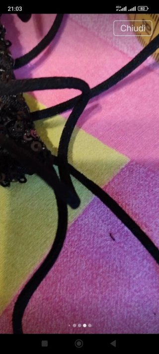 Top OVS paillettes nero taglia L