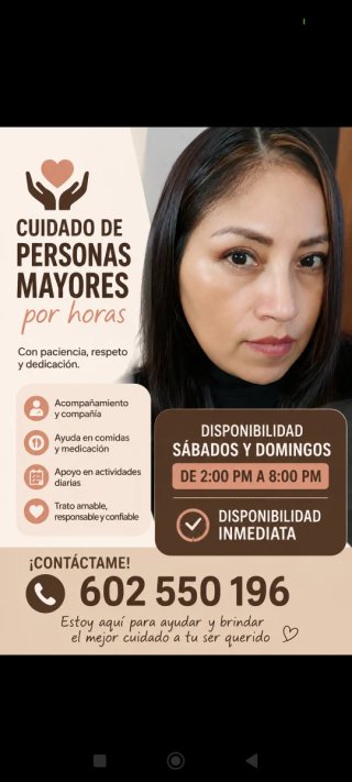 Cuidado de personas mayores por horas