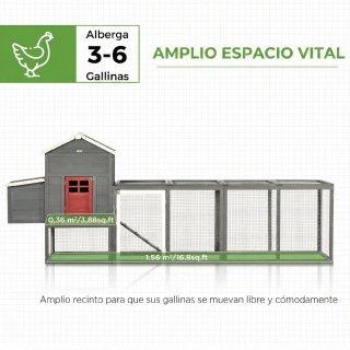 Gallinero Grande Exterior Madera 300x66x11