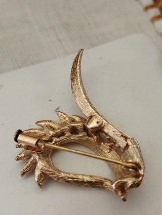 Spilla ali piume vintage