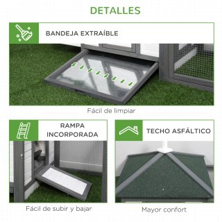 Gallinero Exterior Madera y Metal