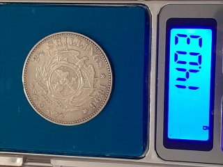 Moneda Plata 2 1/2 Chelines 1896 (ZAR) - Paul Krug