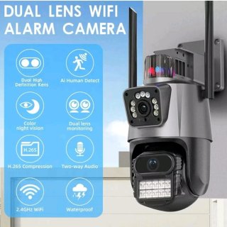 DOPPIA TELECAMERA WiFi IP CAM PTZ  Camera Dome WIR
