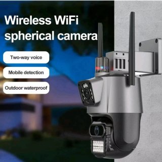 DOPPIA TELECAMERA WiFi IP CAM PTZ  Camera Dome WIR
