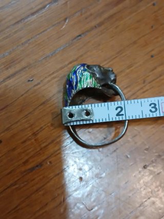 Anello vintage leone argento 925