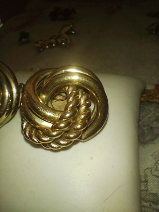 Orecchini vintage clip oro