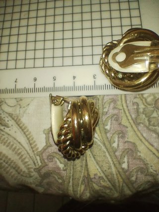 Orecchini vintage clip oro