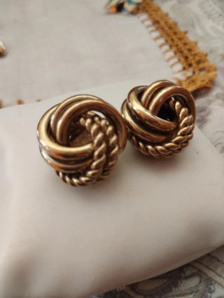 Orecchini vintage clip oro