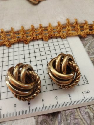 Orecchini vintage clip oro