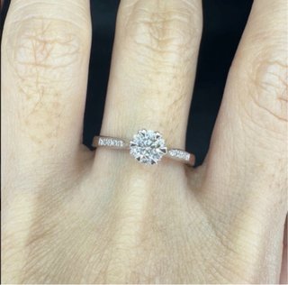 Anillo Oro 18K Diamantes Naturales GIA