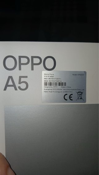 Móvil Oppo A5 Plata/Blanco