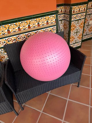Pelota Yoga Hinchable Rosa con Bomba