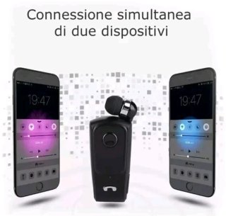 Auricolare CUFFIE BLUETOOTH Retrattile Wireless Cl