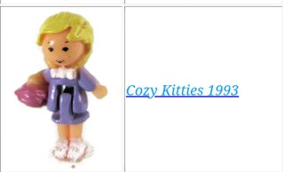 Collar artesanal Polly Pocket Cozy Kitties 1993