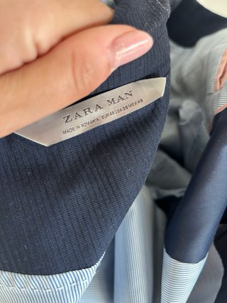 Traje Zara Azul Marino Verano