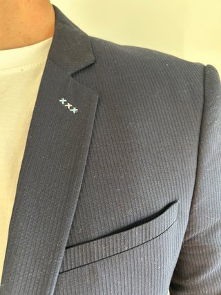 Traje Zara Azul Marino Verano