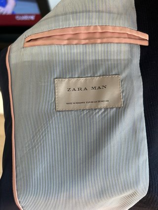 Traje Zara Azul Marino Verano