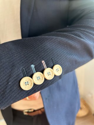 Traje Zara Azul Marino Verano