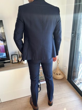 Traje Zara Azul Marino Verano