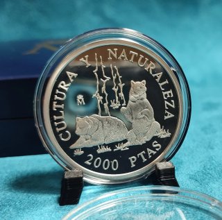 Moneda 2000 Pesetas Cultura y Naturaleza Osos