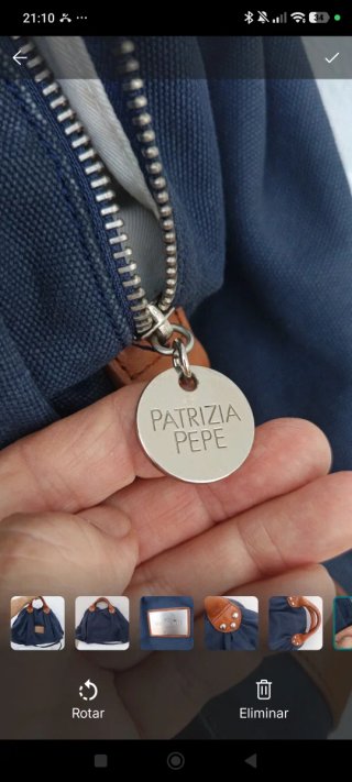 Bolso Patrizia Pepe azul y marrón