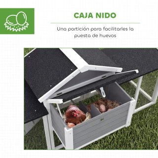 Gallinero Grande Madera Exterior 204x85x93