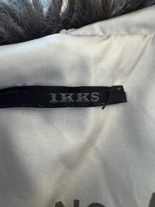 Anorak IKKS Beige/Gris con Cuello Peludo