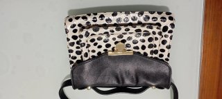 Bolso Uterqüe Piel Print Animal Negro/Blanco