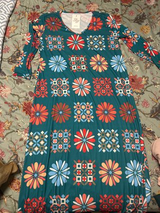 Vestido retro estampado talla única