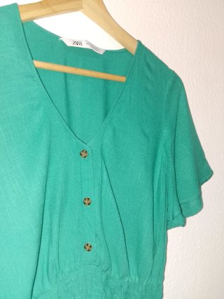 Mono Zara verde mujer