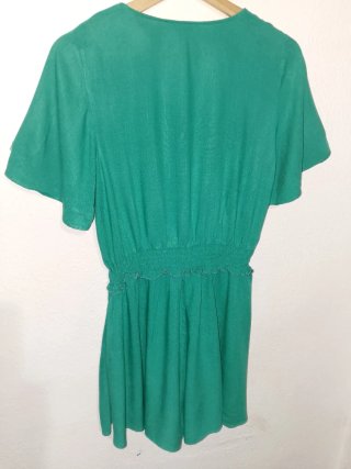 Mono Zara verde mujer