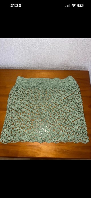 Pareo playa crochet hecho a mano