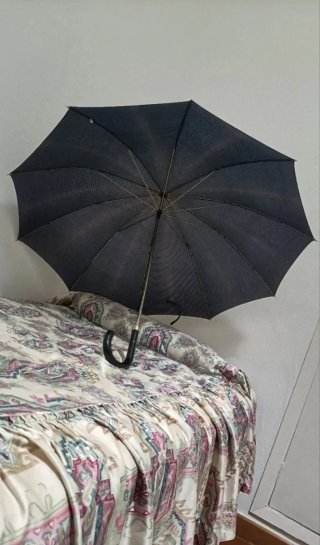 Paraguas Vintage Negro y Gris