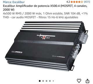 Amplificador EXCALIBUR 2000W 4 Canales